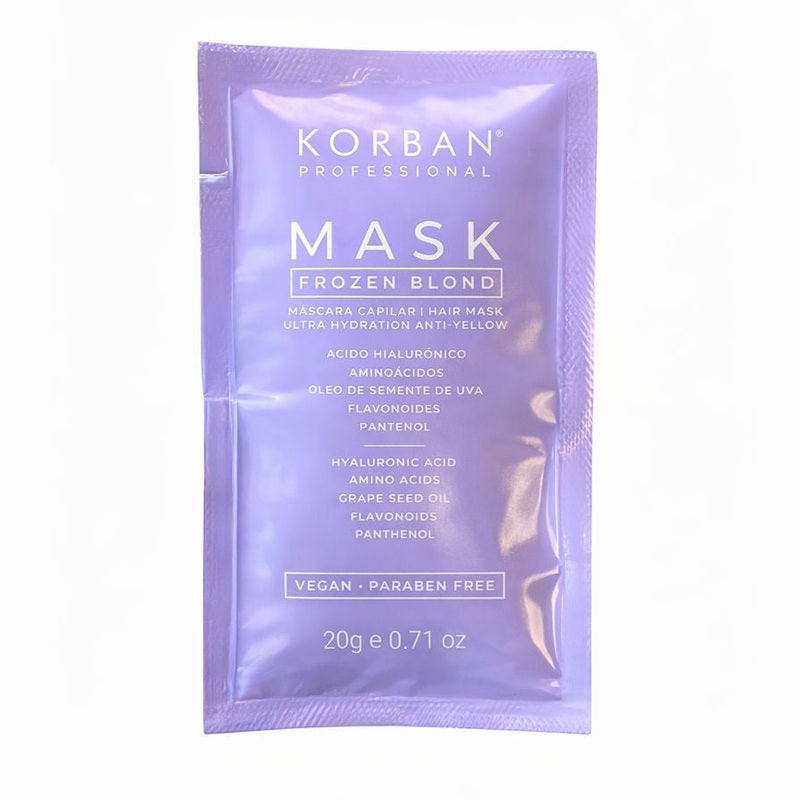 Korban Mask Blond Frozen Neutralizing Mask for Blonde Hair, 20 ml