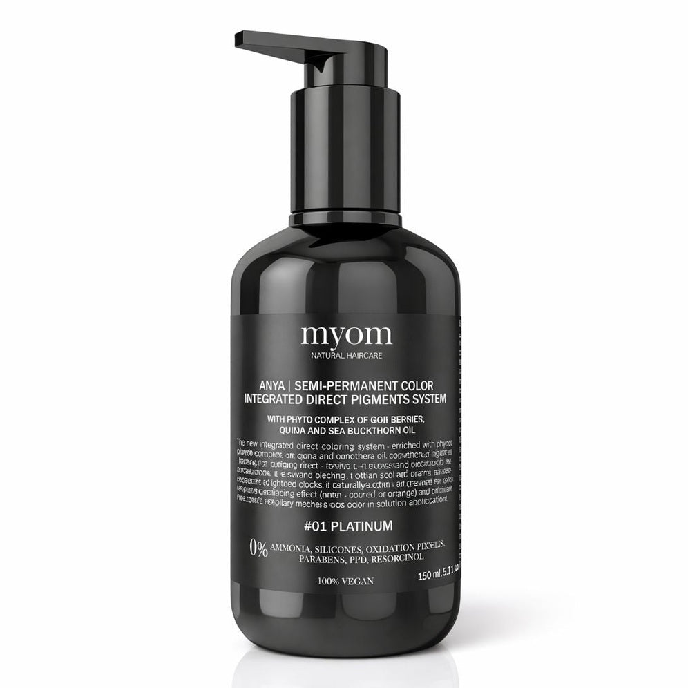Μαλακτικό μακράς διαρκείας χρώματος Myom Anya Semipermanent Color, 01 Platinum, 150 ml