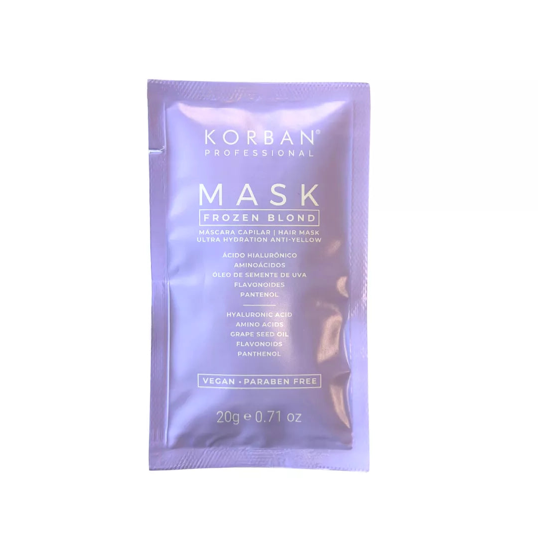Korban Mask Blond Frozen Neutralizing Mask for Blonde Hair, 20 ml