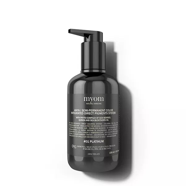 Myom Anya Semipermanent Color long-lasting color conditioner, 01 Platinum, 150 ml
